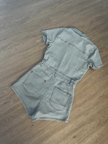 Denim Romper