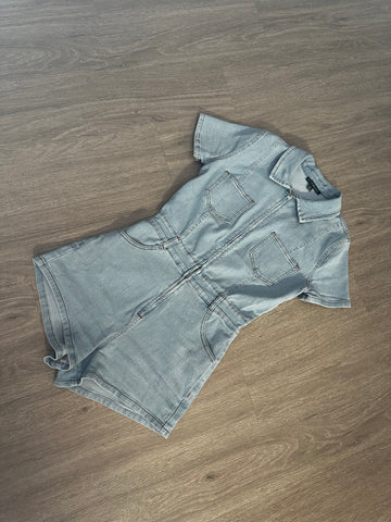 Denim Romper